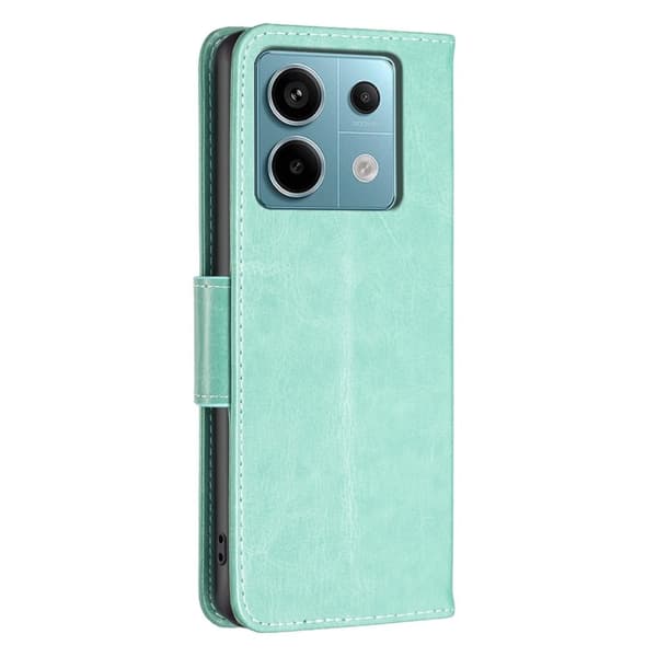 Butterfly Xiaomi Redmi Note 13 Pro 4G Læderetui - Grøn Green