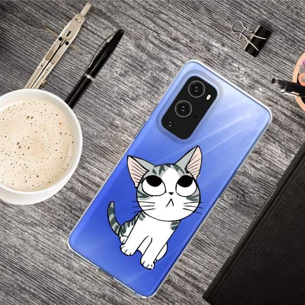 Deco OnePlus 9 Pro skal - Katt Vit