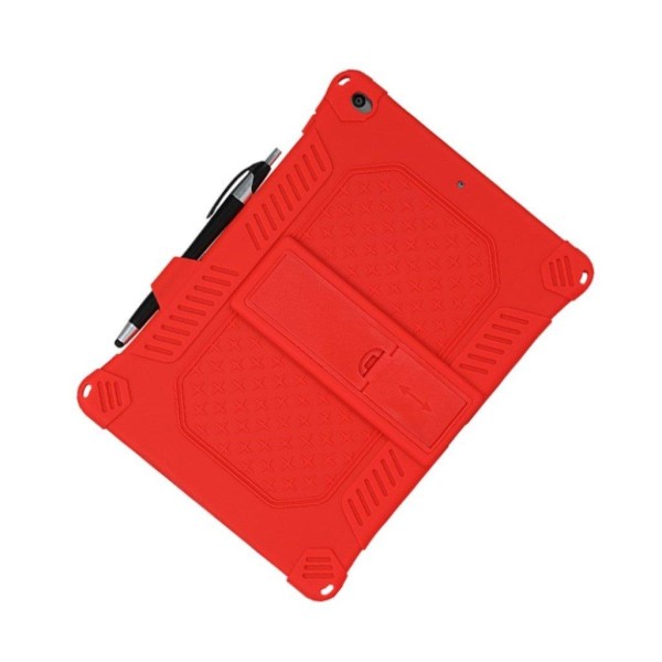 Stødsikkert, blødt silikoneetui med ophængningsline iPad 10.2 (2 Red
