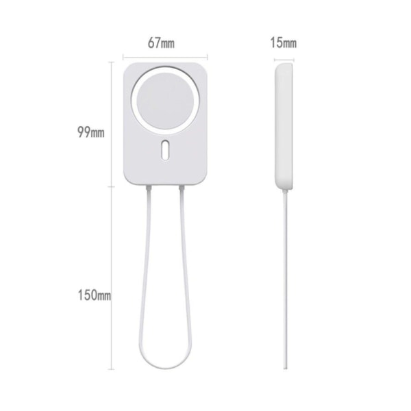 Apple MagSafe Charger solid color silicone cover - White Vit