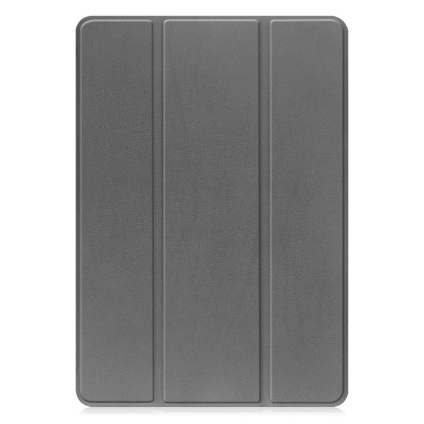 Tri-fold læderstativ-etui til Lenovo Tab M10 Plus (Gen 3) - Grå Silver grey