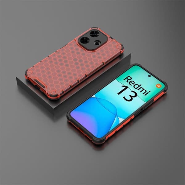 Bofink Honeycomb Xiaomi Redmi 13 kotelot - Punainen Red