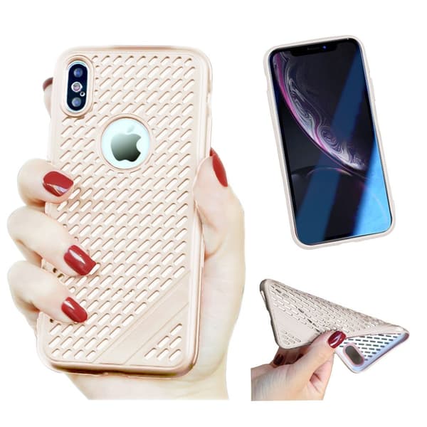 Hult iPhone Xr etui med varmeafledning - Rose Gold Multicolor