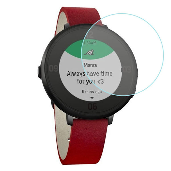 Pebble Time Round enkel skjermbeskytter Transparent