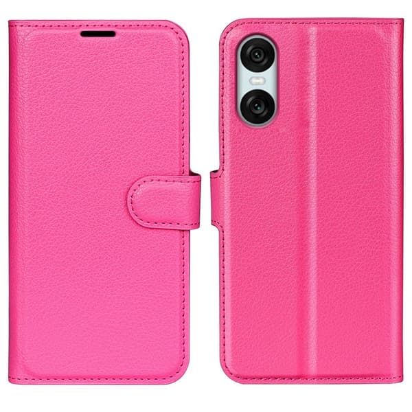 Classic Sony Xperia 10 VI flip kuoret - Ruusu Pink