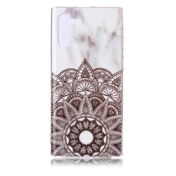 Marble Samsung Galaxy Note 10 deksel - Grå tribal marmor Silver grey