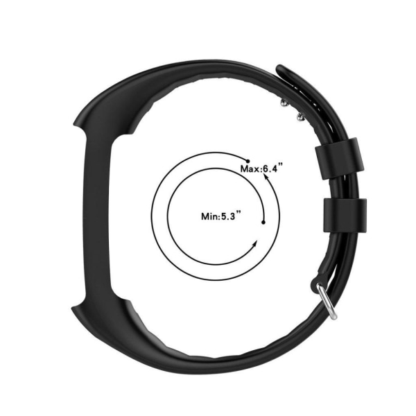 Polar A370 / A360 unique silicone watch band - Black Svart