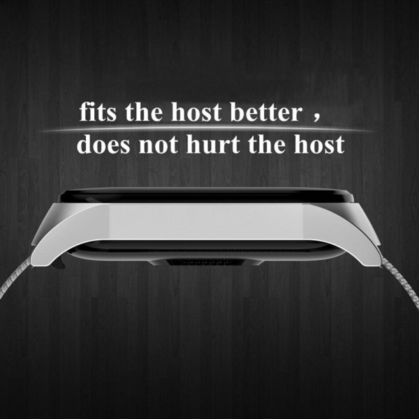 Xiaomi Mi Smart Band 4 / 3 urrem i rustfrit stål - Sort Black