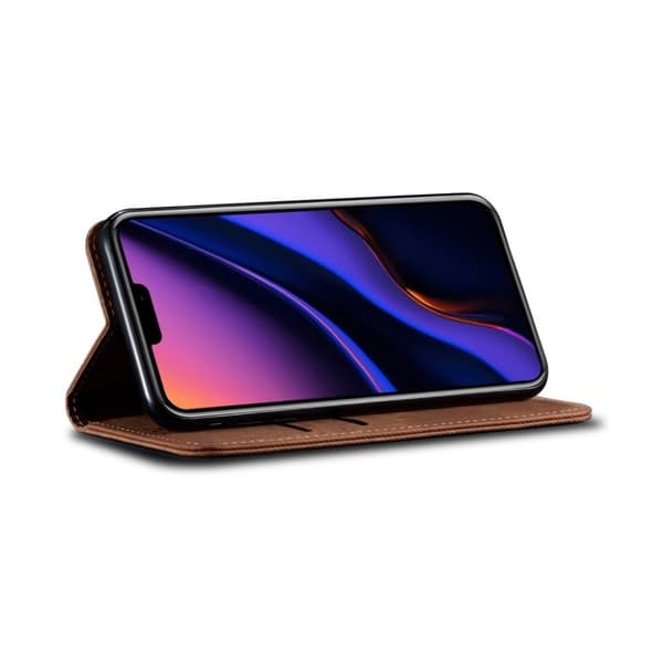 Jeans iPhone 11 Pro Max Flip case - Kaffe Brown