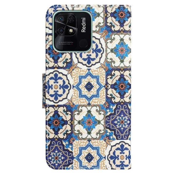 Wonderland Xiaomi Redmi 10C Flippetui - Retro Totem Blue