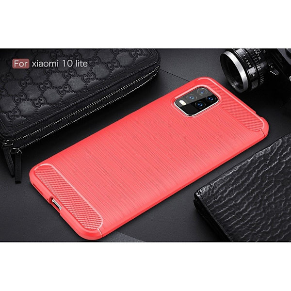Carbon Flex deksel - Xiaomi Mi 10 Lite 5G - Rød Red