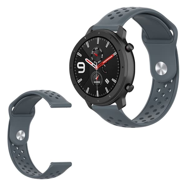 Amazfit GTR 42mm / GTS silikon watch band - Grå Silver grey