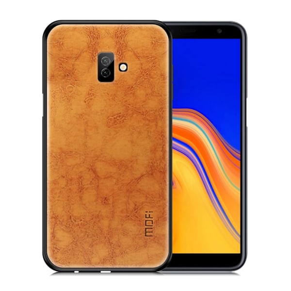 MOFI Samsung Galaxy J6 Plus (2018) kombinationsfodral i läder - Brun Brun
