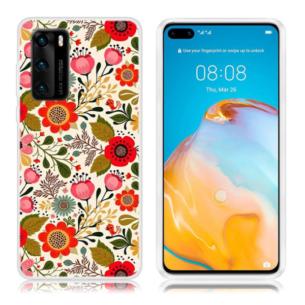 Deco Huawei P40 skal - Livfulla Blommor multifärg