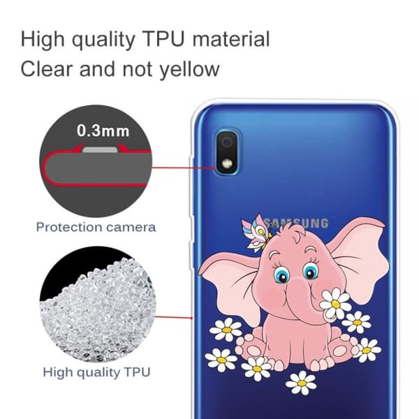 Deco Samsung Galaxy A10 deksel - Elephant Multicolor