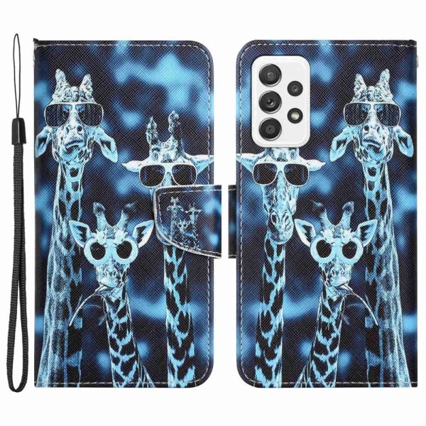 Wonderland Samsung Galaxy A33 5G flip etui - Giraf Blue