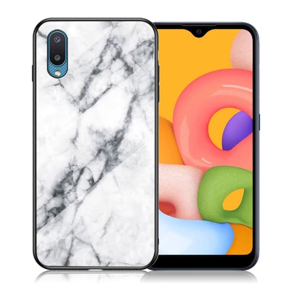 Fantasy Marmor Samsung Galaxy A02 skal - Vit Marmor Vit