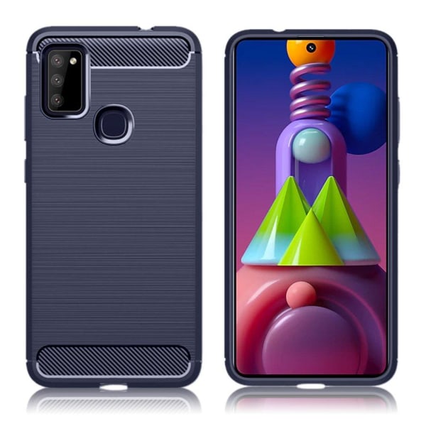 Carbon Flex Samsung Galaxy M51 skal - Blå Blå