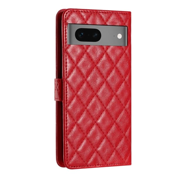 Funktionelt Google Pixel 7 rombe etui med pung Red
