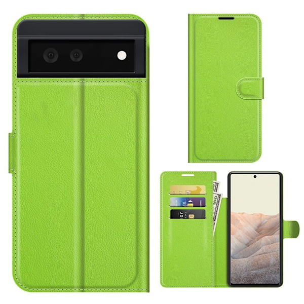 Classic Google Pixel 6 Läppäkotelo - Vihreä Green