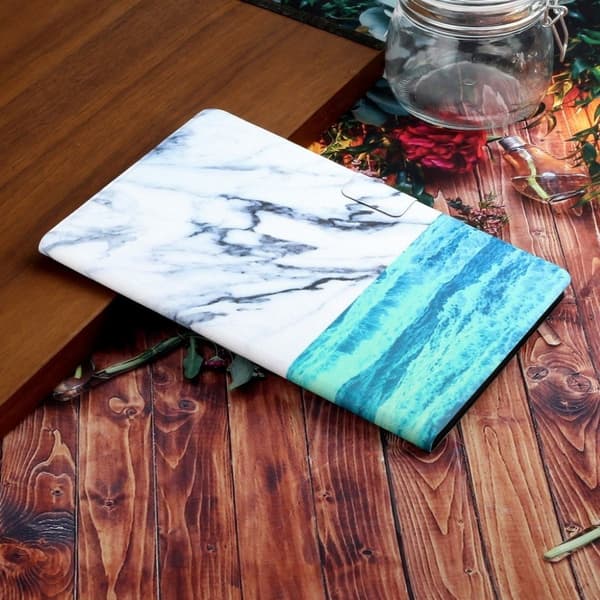 iPad 10.2 (2019) Stilfuldt mønster læder flip etui - Gletscher Multicolor