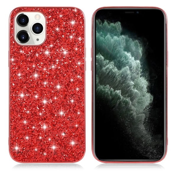 Glitter iPhone 12 Mini skal - Röd Röd