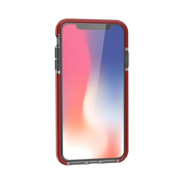 iPhone Xs Max tvåfärgat droppsäkert mjukt fodral - Röd / Grå multifärg