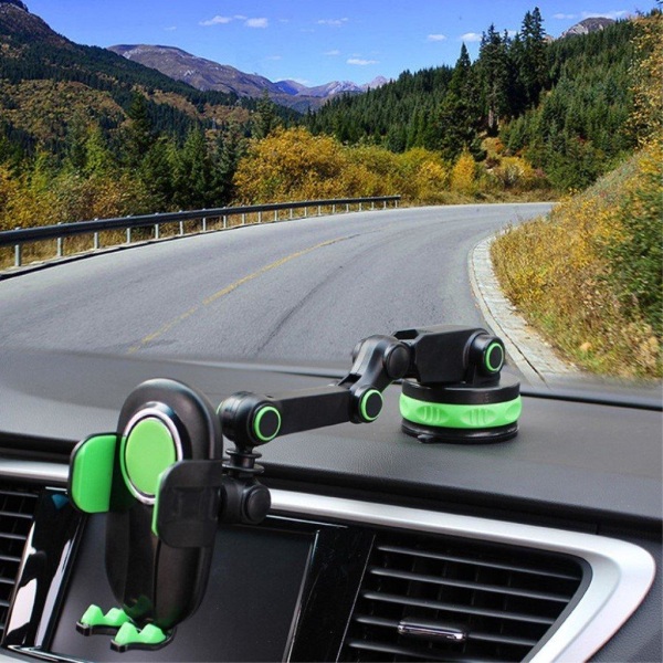 Universal 360 rotatable windshield phone holder Green