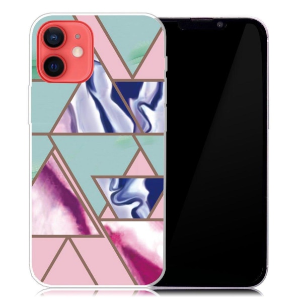 Marble design iPhone 13 cover - Trekant Blitz Mønster Multicolor