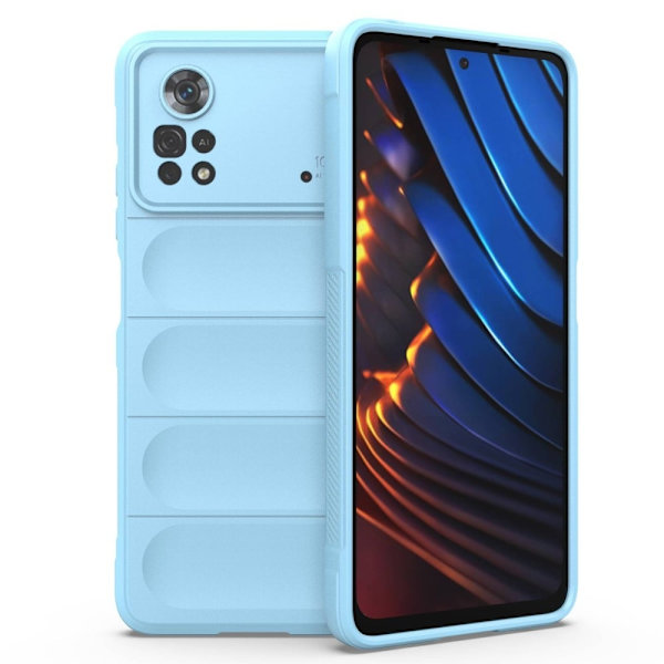 Blødt grebsformet cover til Xiaomi Poco X4 Pro 5G - Blå Blue