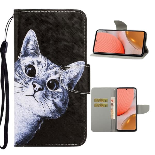 Wonderland Samsung Galaxy A72 5G Flippetui - Little Katt Black