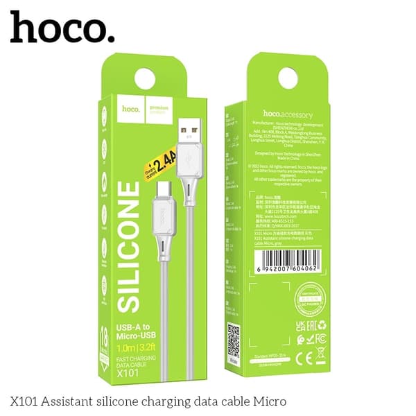 X101 Assistant silicone charging data cable Micro Vit