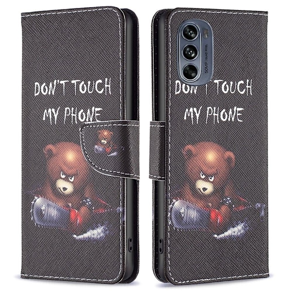 Wonderland Motorola Moto G62 5g Flip Etui - Bjørn Black