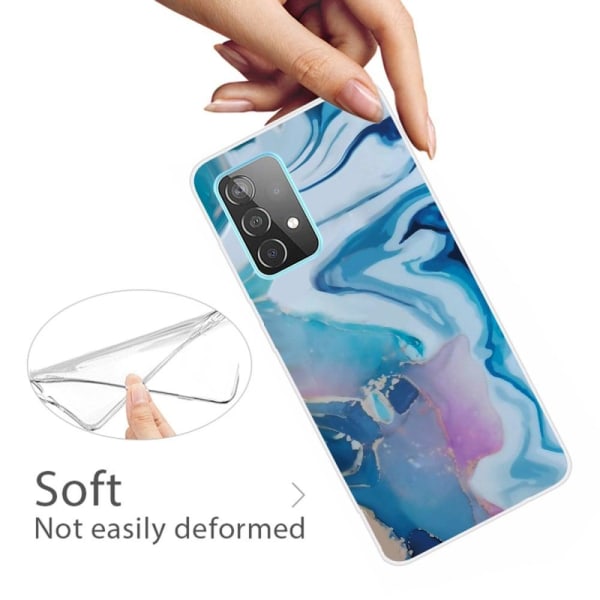 Marmormotiv Samsung Galaxy A53 5G skal - Blått Stänk Blå