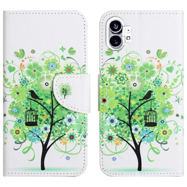 Wonderland Nothing Phone (1) Flip Etui - Grønt Træ Green