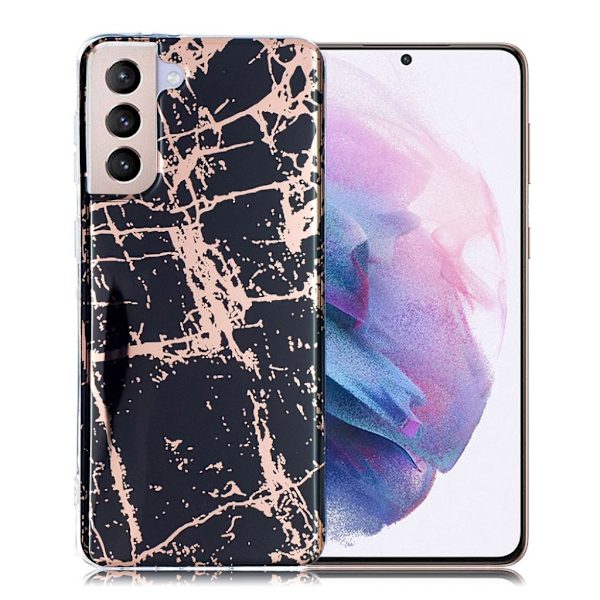Marble Samsung Galaxy S21 Plus etui - sort Black