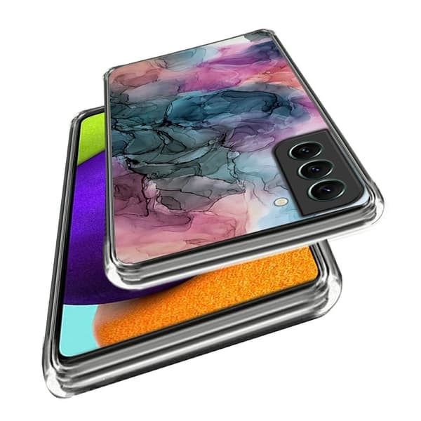 Marmordesign Samsung Galaxy S24 Plus deksel - Style C Pink