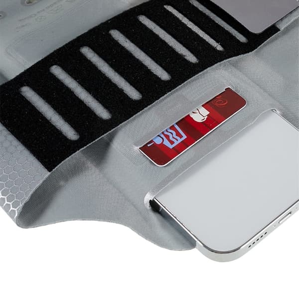 Universalarmbånd med bikakemønster for 6-tommers telefon - Grå Silver grey