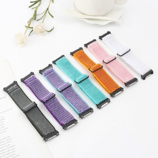 Fitbit Ionic wave pattern nylon watch strap - Purple / Blue Lila