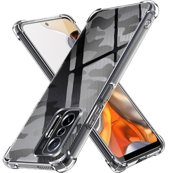 RZANTS halvgenomskinligt fodral med coolt tryck och hörnskydd för Xiaomi 11T / 11T Pro Transparent
