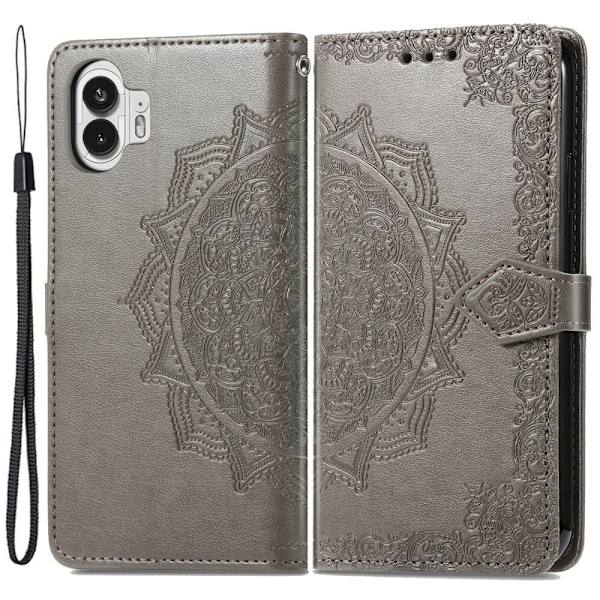 Mandala Nothing Phone (2) Läppäkotelo - Harmaa Silver grey