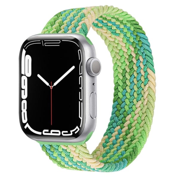 Apple Watch Series 8 (41 mm) klockarmband i elastisk nylon - Gradient Grön Storlek: M Grön