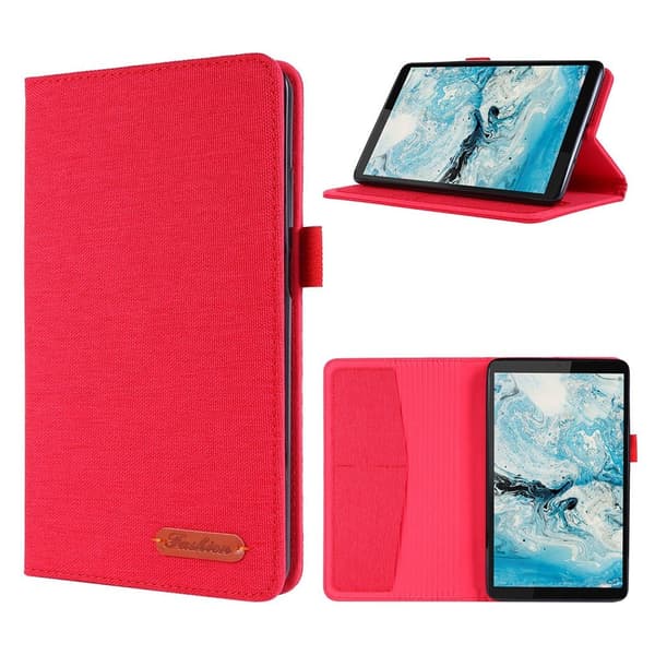 Lenovo Tab M7 Klut Theme Lær Etui - Rød Red