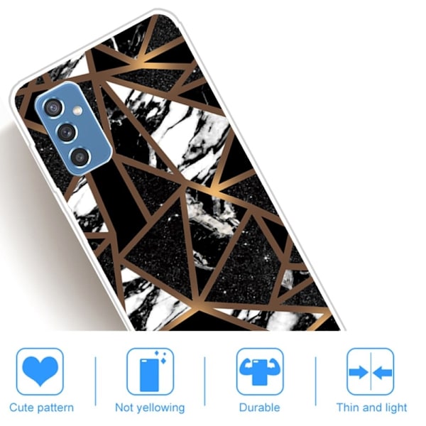 Marble Samsung Galaxy M52 5G Etui - Black Tile Fragmenter Multicolor