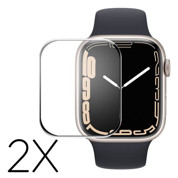 2Pcs ENKAY Apple Watch (45mm) 3D curved HD screen protector - Black Transparent