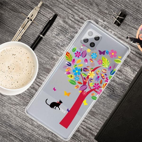 Deco Samsung Galaxy M62 / F62 Etui - Kat og Træ Multicolor