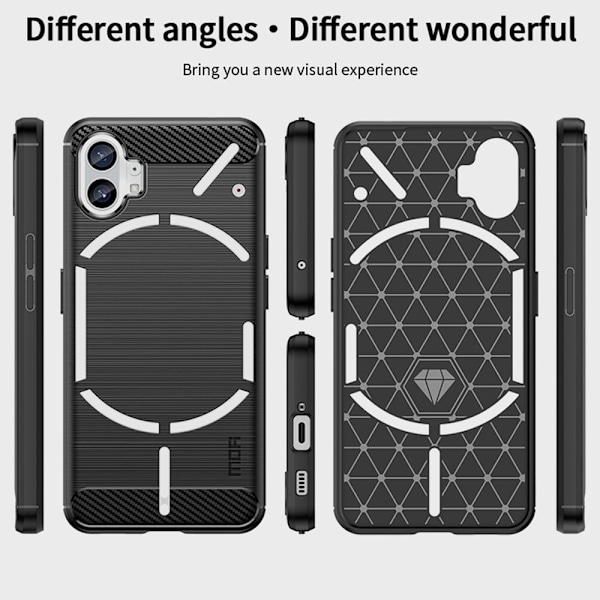 Carbon Flex Suojakotelo Nothing Phone (1) - Punainen Red