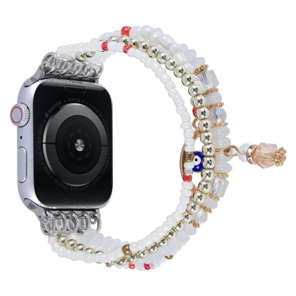 Apple Watch (41mm) elegant eye beads rhinestone décor watch stra Vit