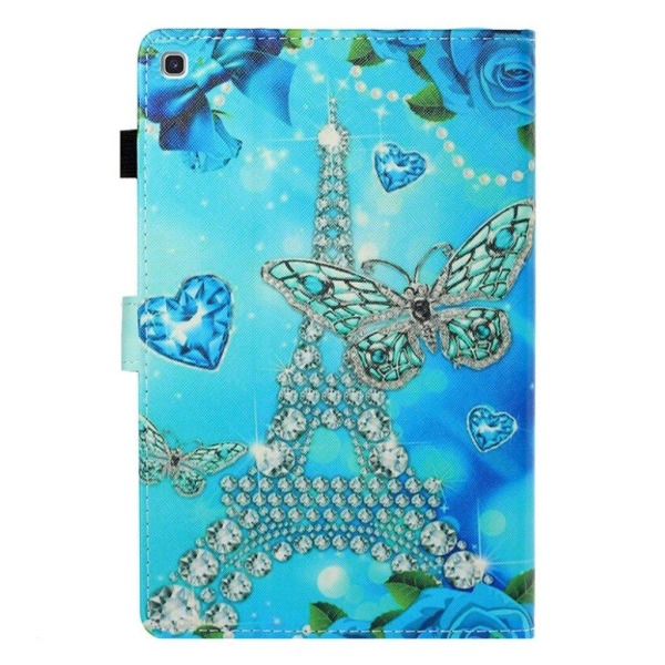 Samsung Galaxy Tab S5e cool pattern leather flip case - Tower Blue
