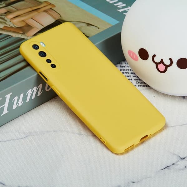 Matte Liquid silikone cover til OnePlus Nord - Gul Yellow